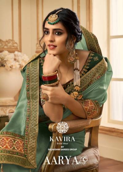 Aarya By Kavira Designer Vichitra Silk Saree Collection
